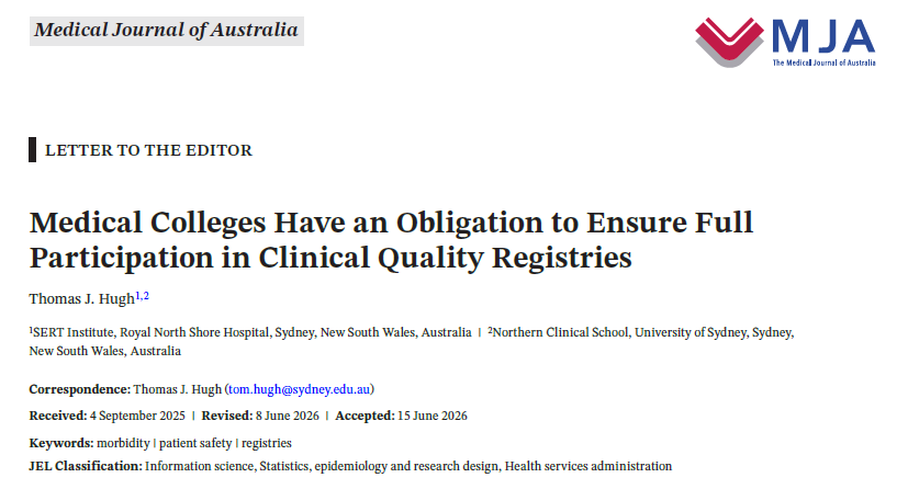 New Research Publication: The Role of Medical Colleges in Clinical Quality Registry Participation